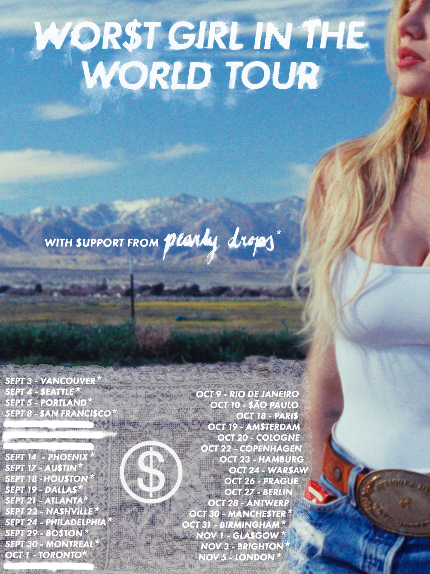 Slayyyter WORST GIRL IN THE WORLD TOUR Poster 2026